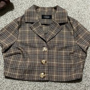 Plaid crop top